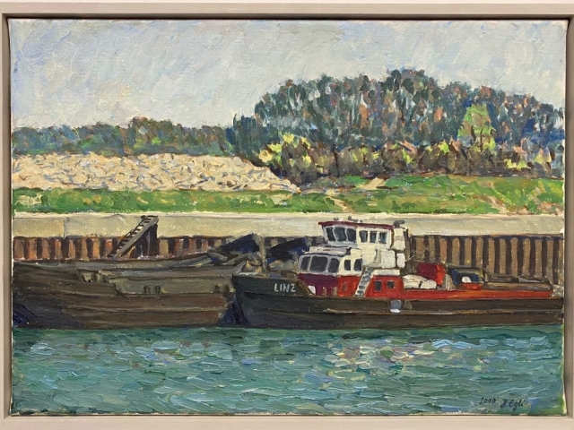 Egli_Freudenauer Hafen I, Öl auf Leinwand, 35 x 25 cm, 2010