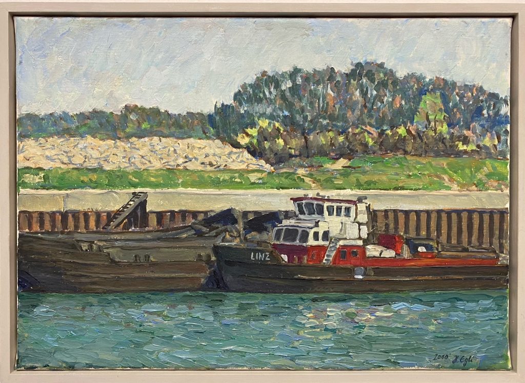 Egli_Freudenauer Hafen I, Öl auf Leinwand, 35 x 25 cm, 2010