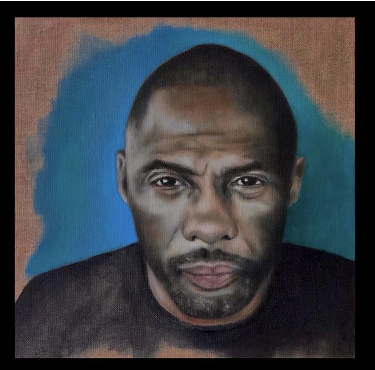 Aragall_Idris Elba, Öl auf Leinwand, 30x30 cm