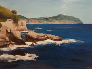 Giorgio Dapino, Paesaggio costiero, Öl auf Leinwand, verschiedene Größen